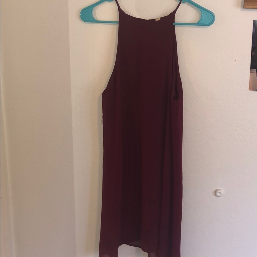 Maroon halter dress